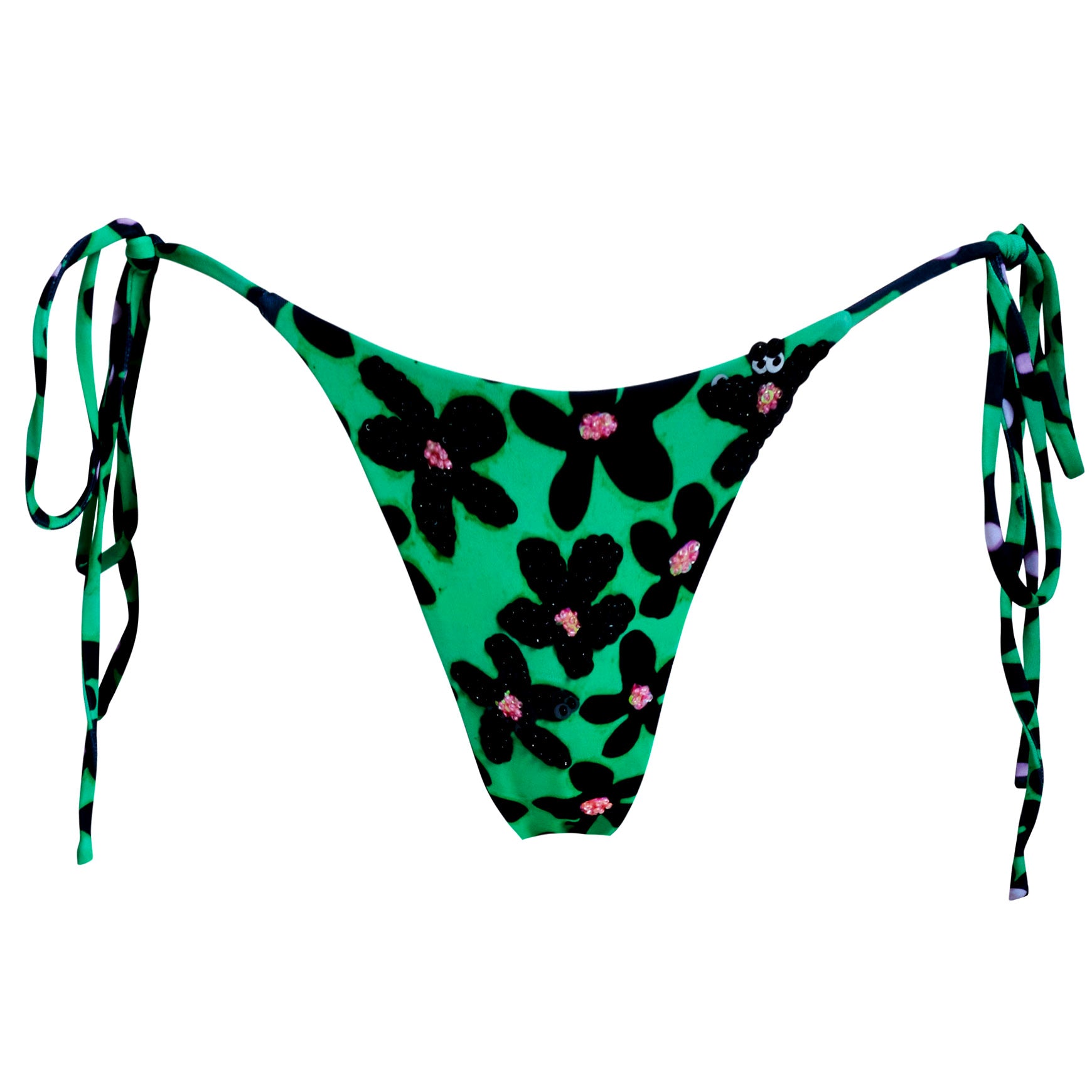Hand-Sequined Elektra - Green Daisy Hand-Sequined Elektra - Green Daisy