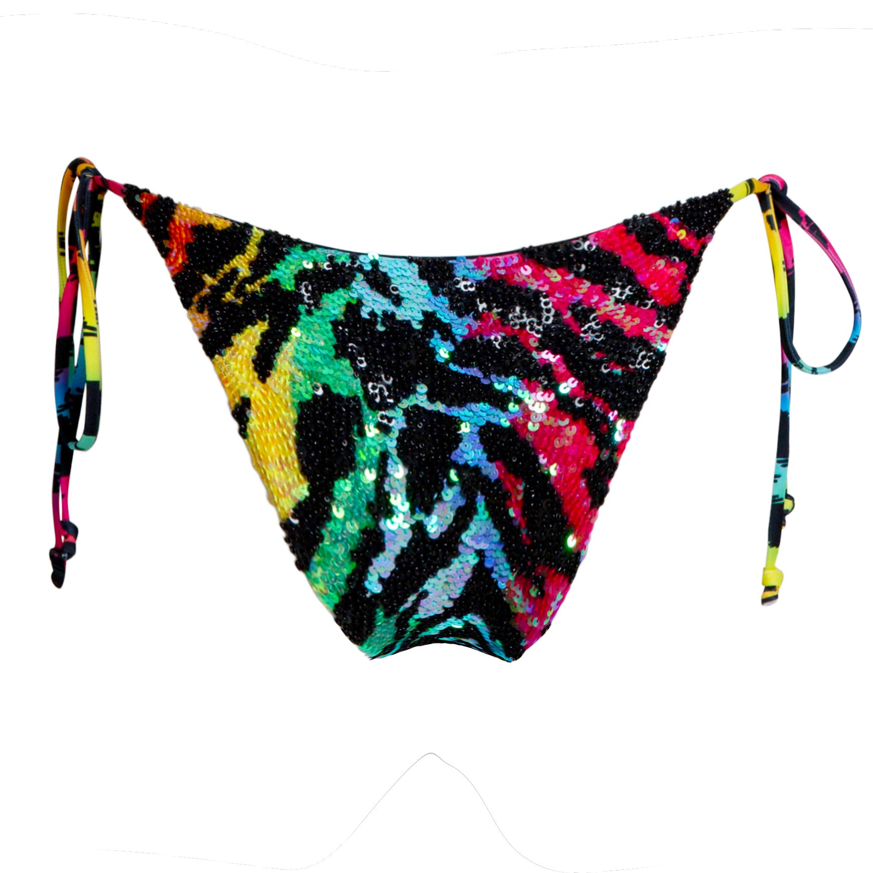 Hand-Sequined Elektra - Rainbow Tiger Hand-Sequined Elektra - Rainbow Tiger