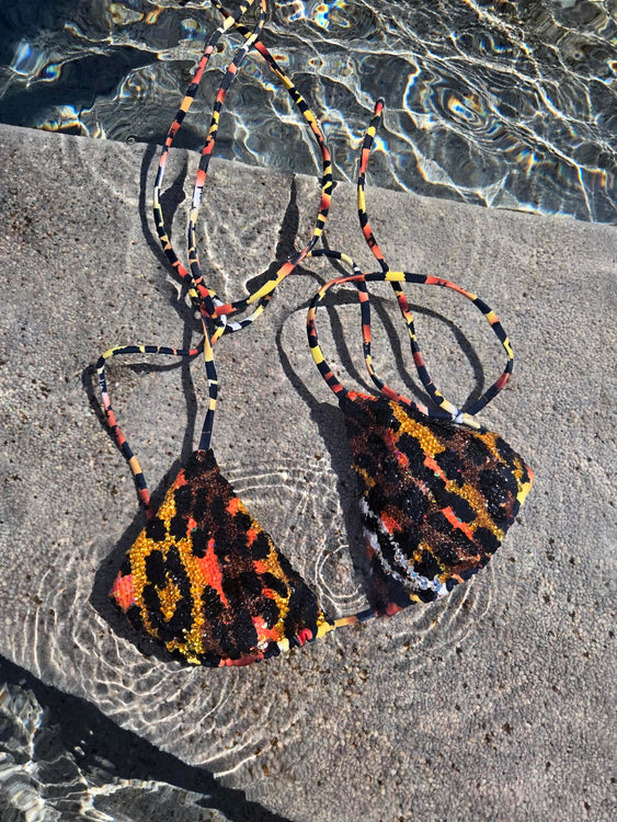 Hand-Sequined Svana - Leopard