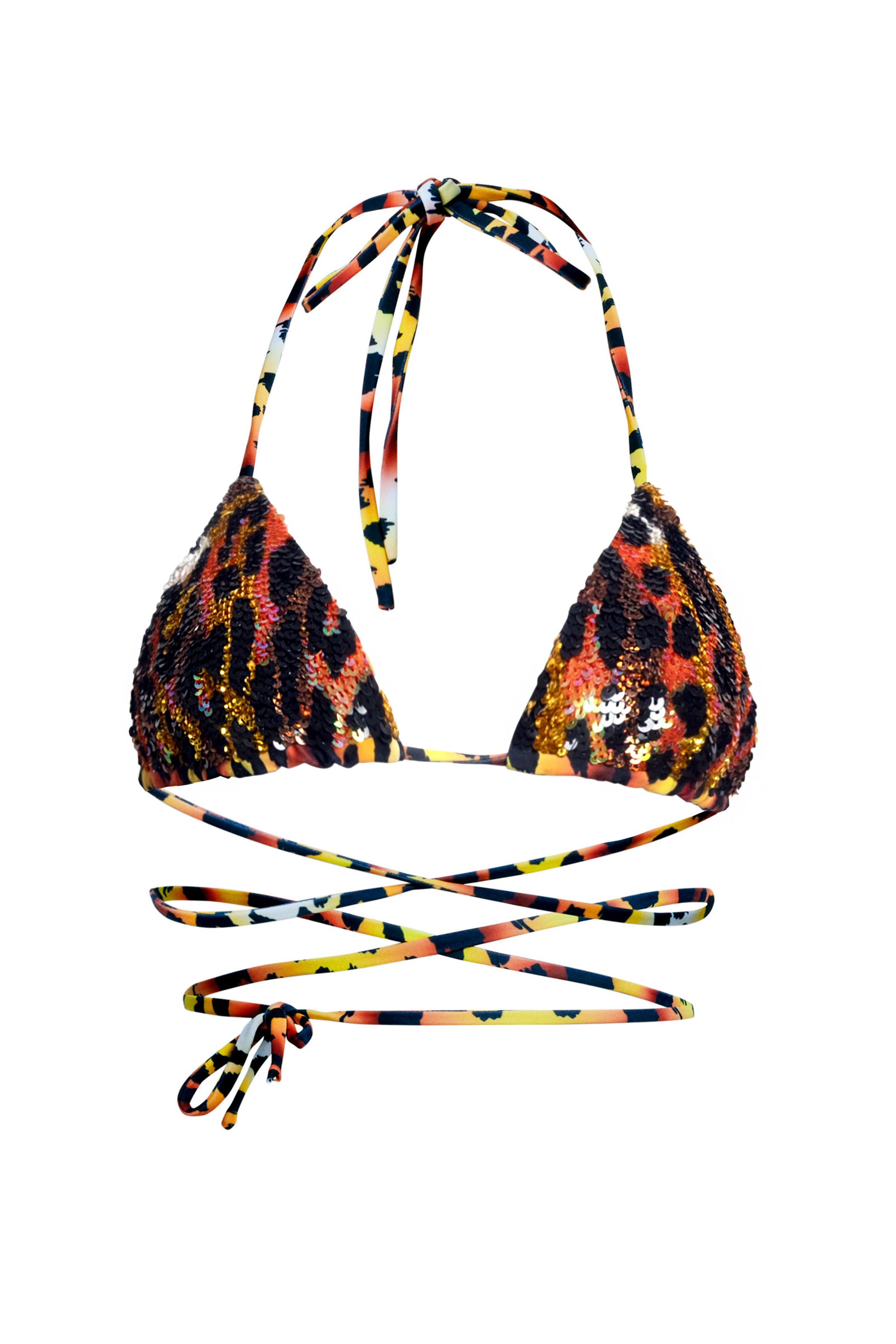 Hand-Sequined Svana - Leopard