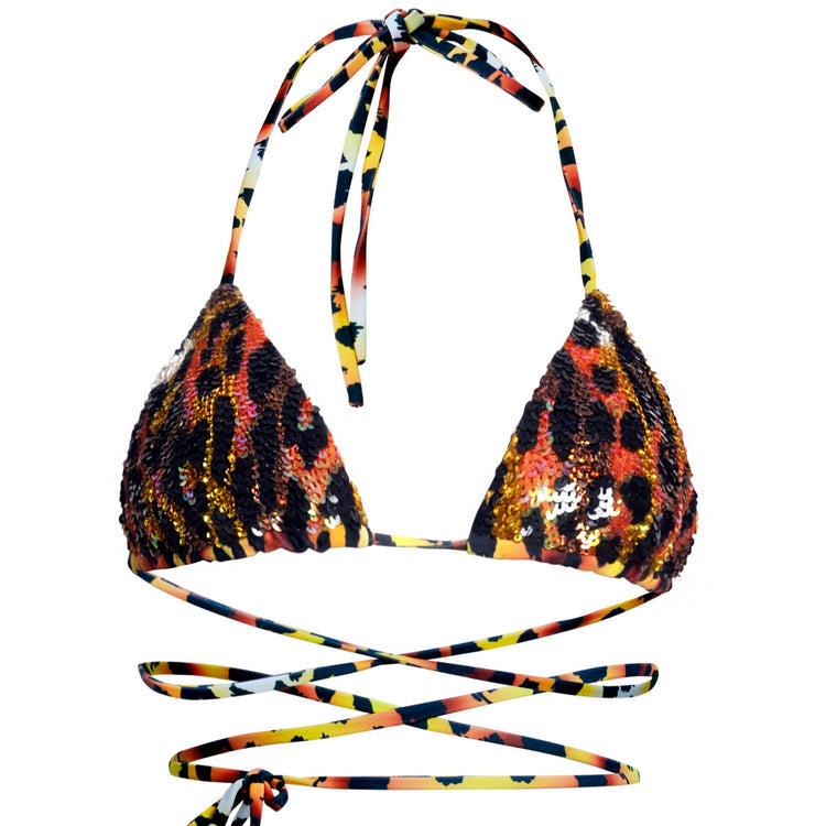 Hand-Sequined Svana - Leopard